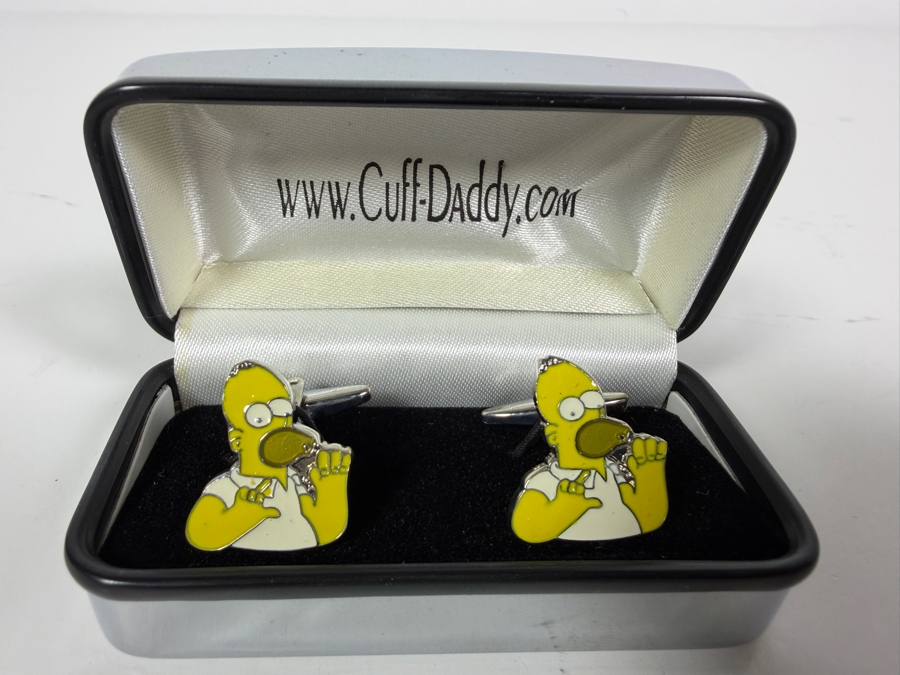  Just Added - CuffDaddy Homer Simpson Cufflinks With Box [Photo 2]