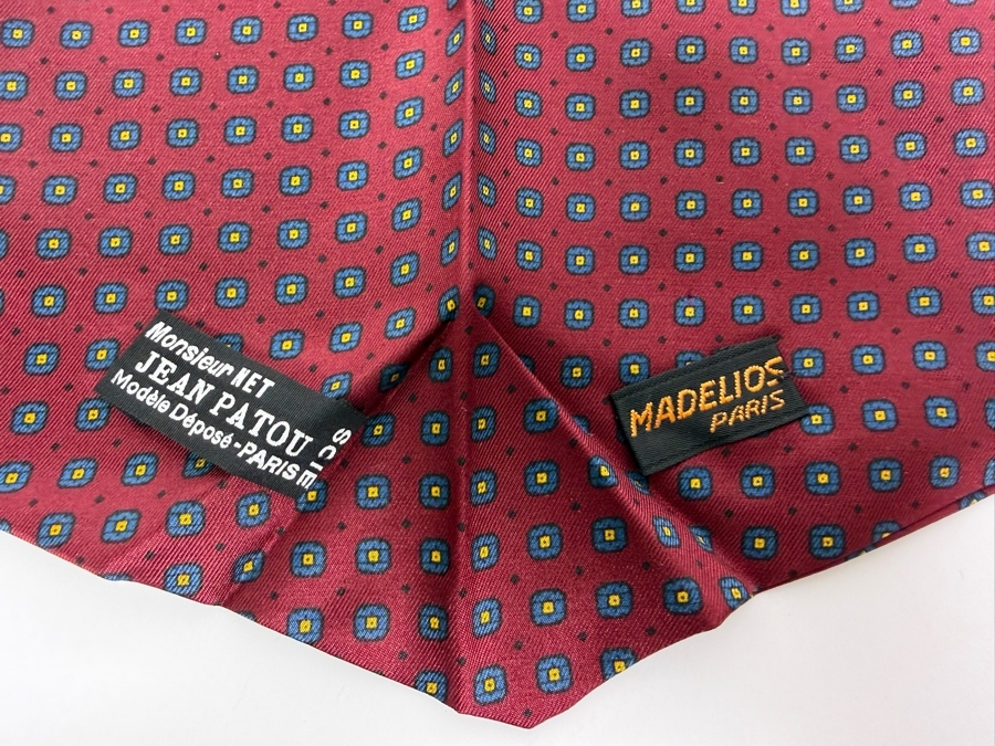 Just Added - Jean Patou Paris Silk Cravat Ascot Tie [Photo 4]