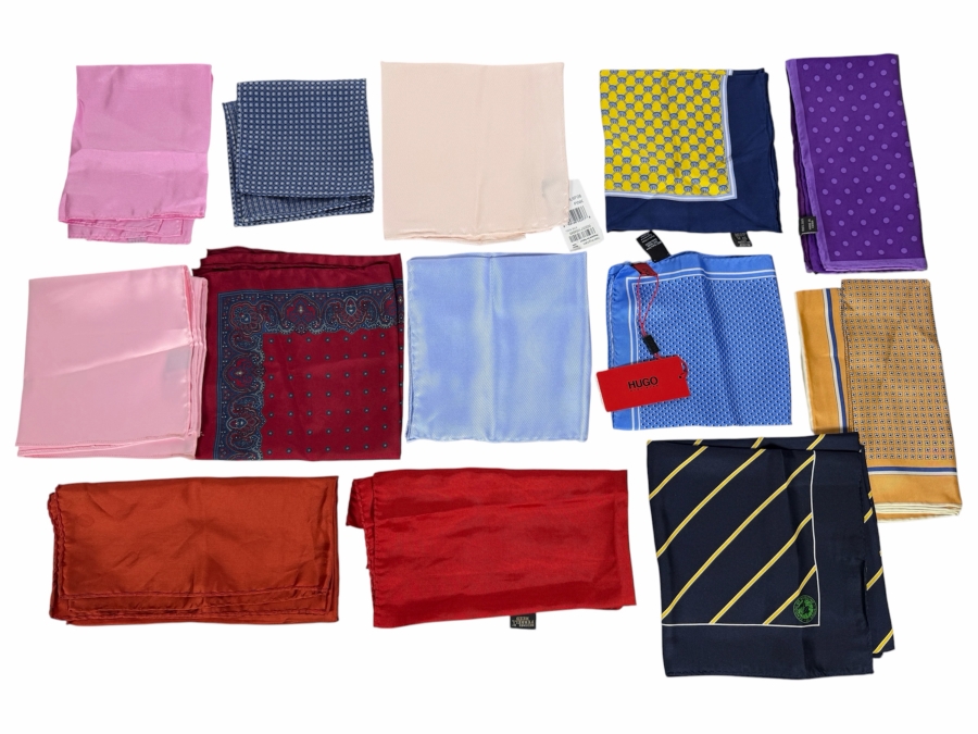Just Added - Collection Of (13) Men's Handkerchiefs