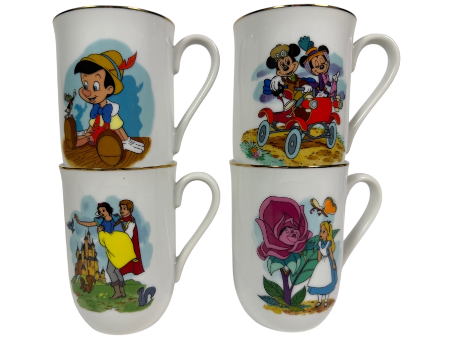 Just Added - (4) The Disney Collection Coffee Mugs Designed By Walt Disney Artists 4H