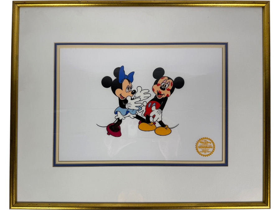 'Minnie Loves Mickey' Limited Edition Walt Disney Studio Serigraph Cel 13 X 9 Framed 21 X 17 [Photo 2]