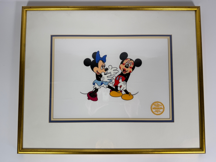 'Minnie Loves Mickey' Limited Edition Walt Disney Studio Serigraph Cel 13 X 9 Framed 21 X 17 [Photo 10]