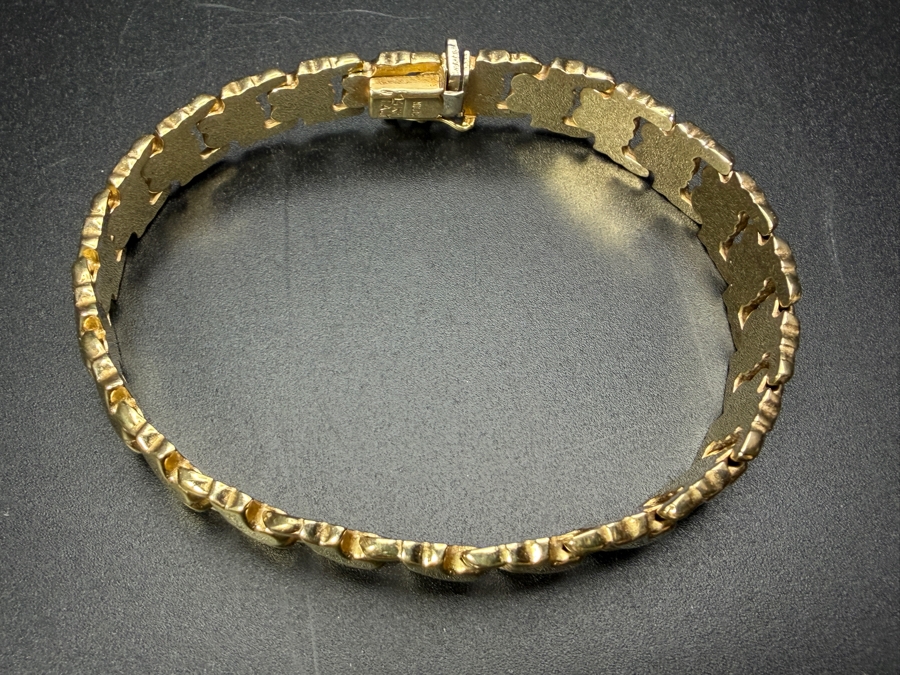 14k Gold 7' Italian Bracelet 10.3g ($877 Melt Value) [Photo 3]