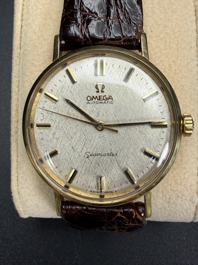 Vintage 14k Gold Omega Seamaster Wrist Watch [Photo 4]