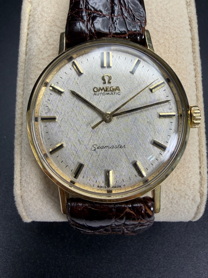 Vintage 14k Gold Omega Seamaster Wrist Watch [Photo 2]