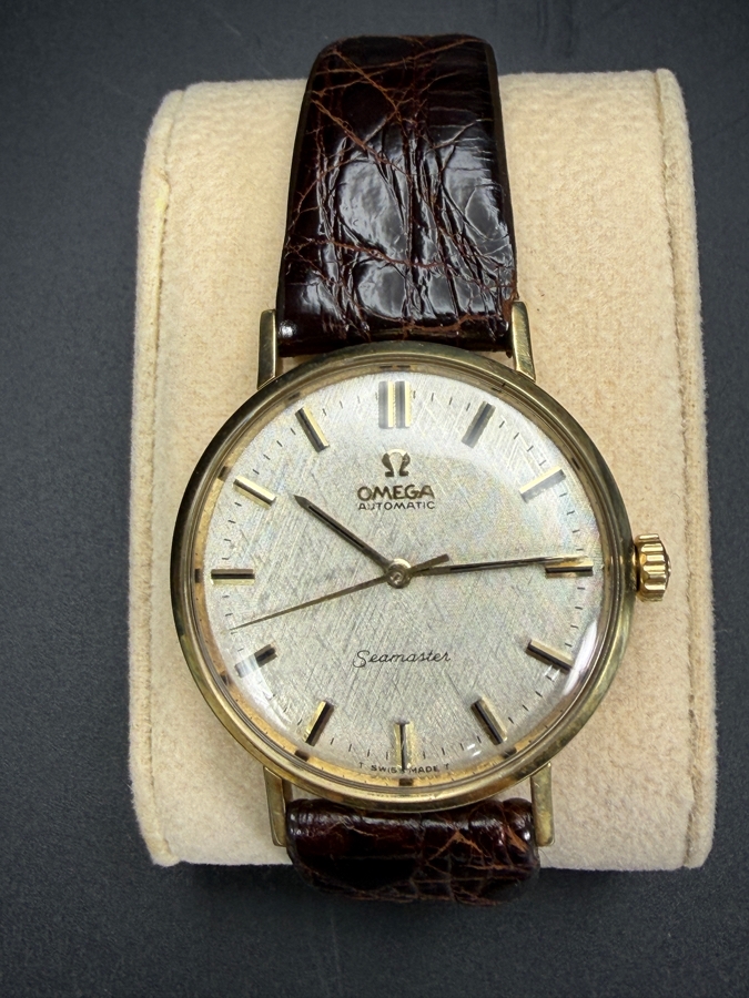Vintage 14k Gold Omega Seamaster Wrist Watch [Photo 3]