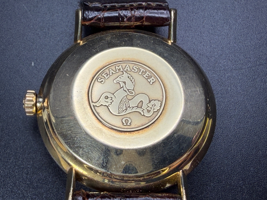 Vintage 14k Gold Omega Seamaster Wrist Watch [Photo 9]