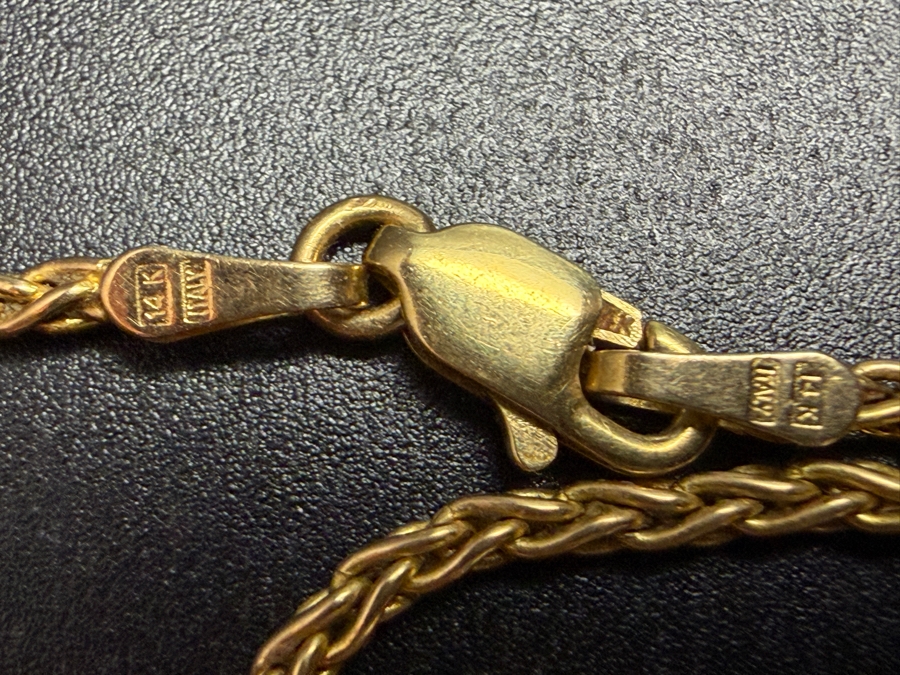 14k Gold 20' Italian Rope Chain Necklace 7.0g ($600 Melt Value) [Photo 2]