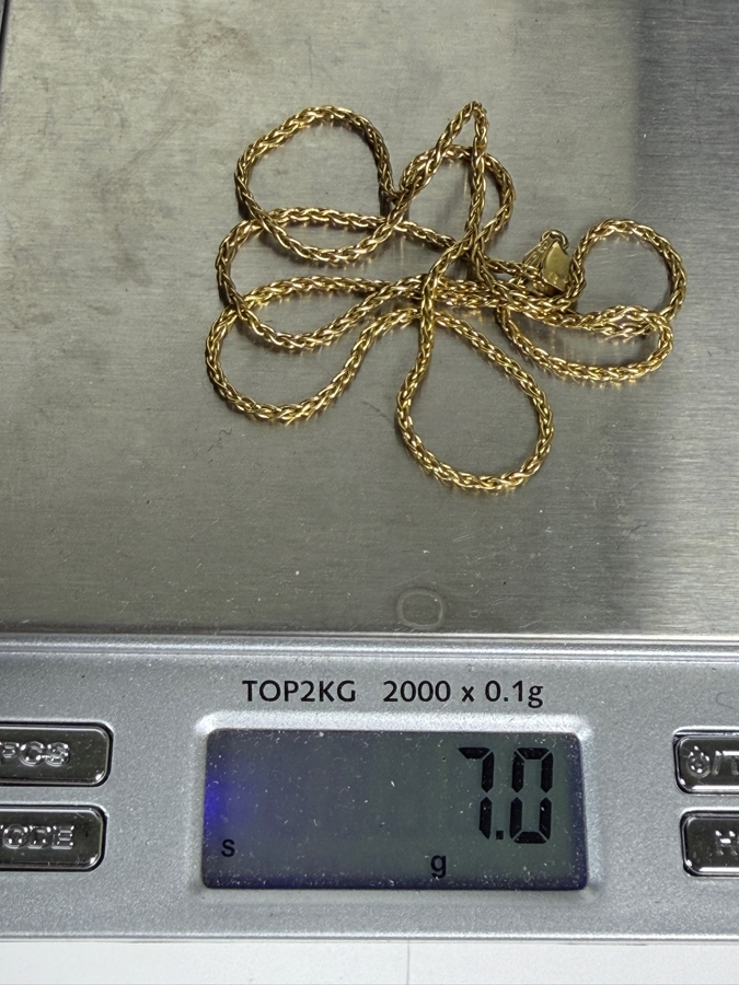 14k Gold 20' Italian Rope Chain Necklace 7.0g ($600 Melt Value) [Photo 7]