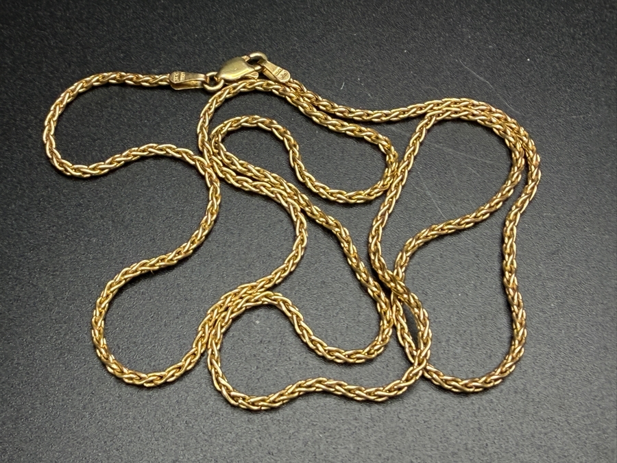 14k Gold 20' Italian Rope Chain Necklace 7.0g ($600 Melt Value) [Photo 4]