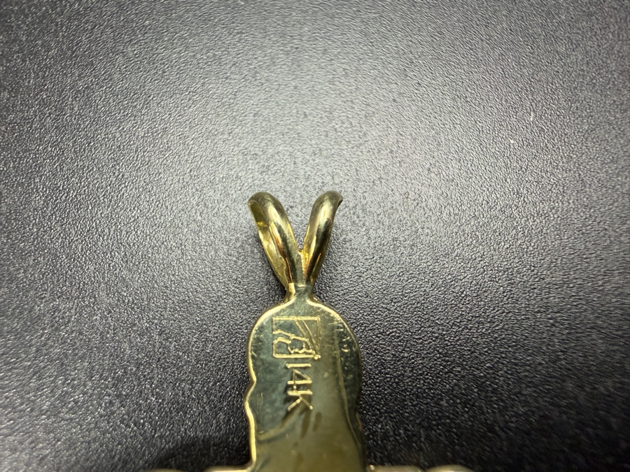 14k Gold Cross Pendant 1 3/8'L 5.3g ($450 Melt Value) [Photo 2]
