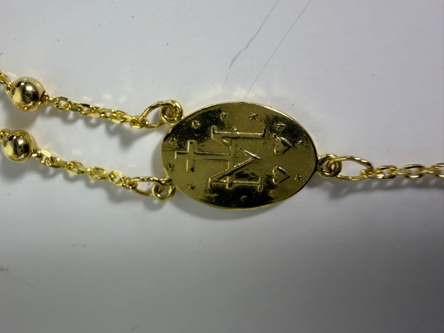 14k Gold 28' Rosary Necklace 12.4g ($1,060 Melt Value) [Photo 10]