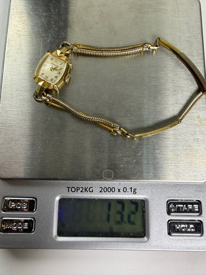 14k Gold Wittnauer Ladies Wrist Watch 13.2g [Photo 7]