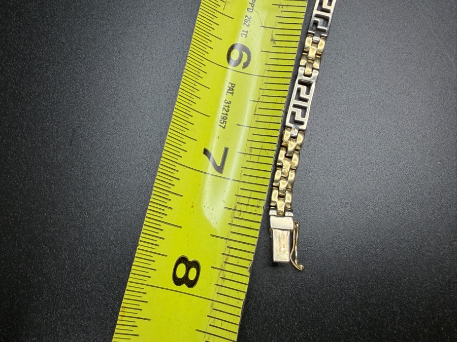 14k Gold 17' Greek Key Necklace With Matching 14k Gold 7.25' Bracelet 50.2g ($4,275 Melt Value) [Photo 8]