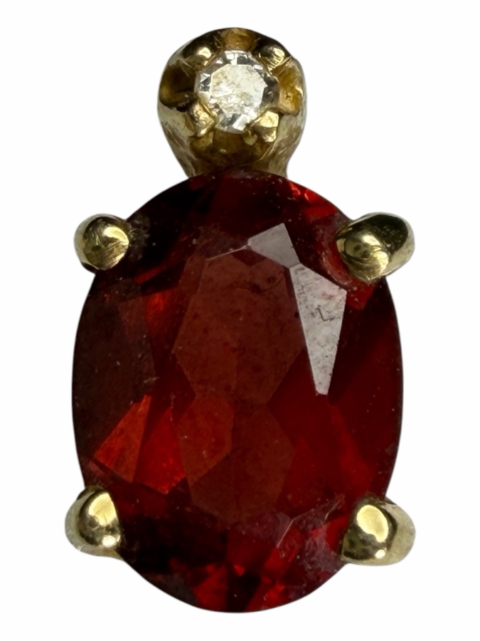 14k Gold Garnet Earrings 2.1g [Photo 2]
