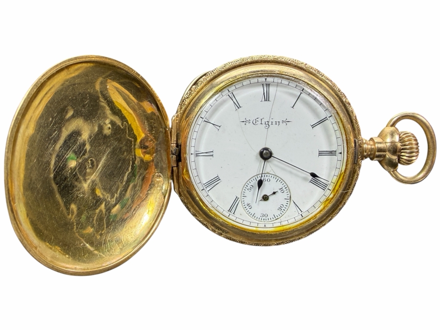 Antique 1867-1881 Elgin 14k Gold 15 Jewel Pocket Watch Working 30.2g Estimate $2,000-$3,000