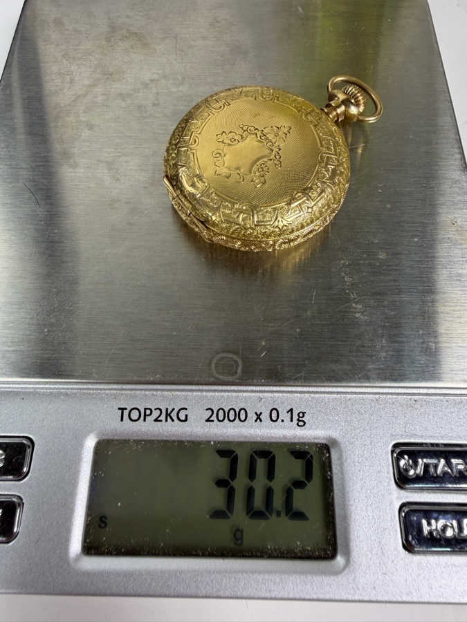 Antique 1867-1881 Elgin 14k Gold 15 Jewel Pocket Watch Working 30.2g Estimate $2,000-$3,000 [Photo 18]