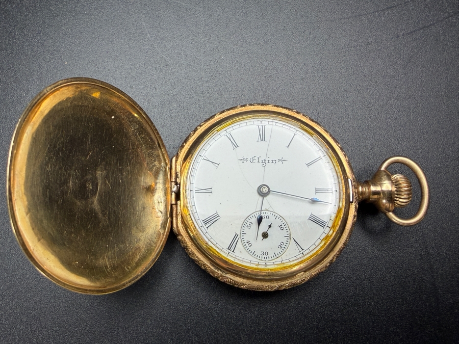 Antique 1867-1881 Elgin 14k Gold 15 Jewel Pocket Watch Working 30.2g Estimate $2,000-$3,000 [Photo 2]