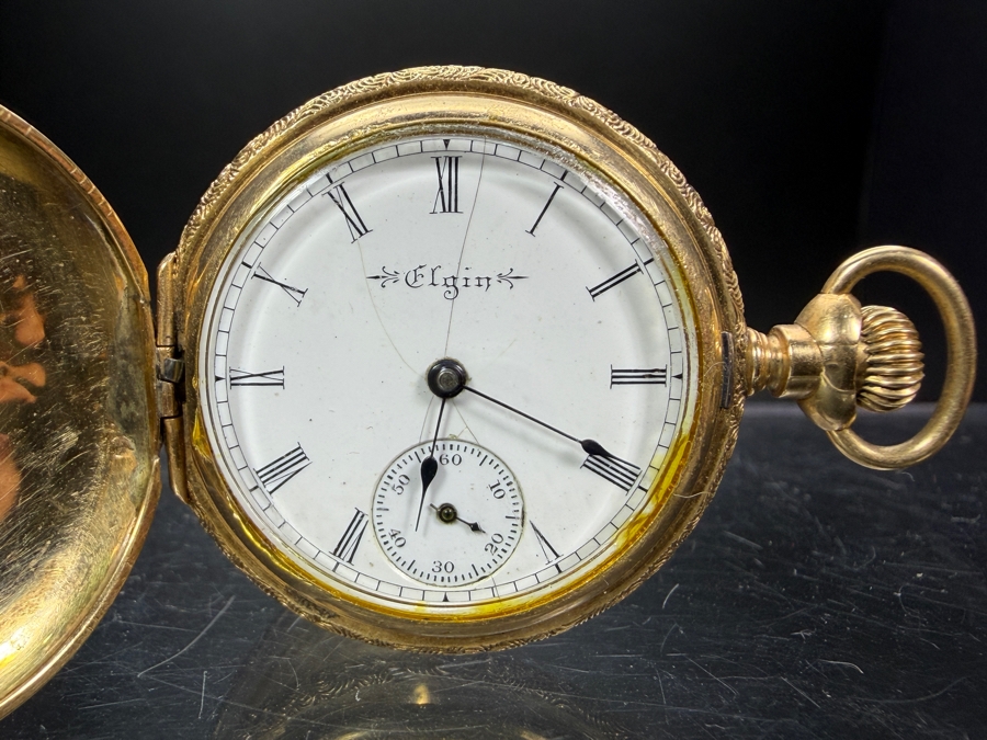 Antique 1867-1881 Elgin 14k Gold 15 Jewel Pocket Watch Working 30.2g Estimate $2,000-$3,000 [Photo 9]