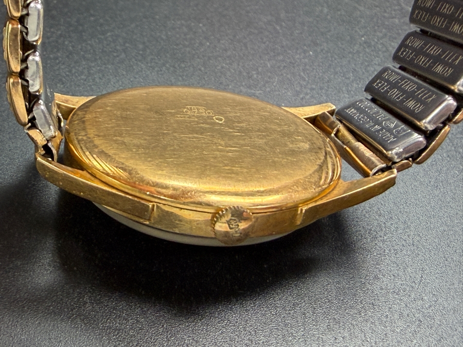 18k Gold Men's Mid-Century Camy Geneva 21 Jewels Wrist Watch Working 54.1g [Photo 6]