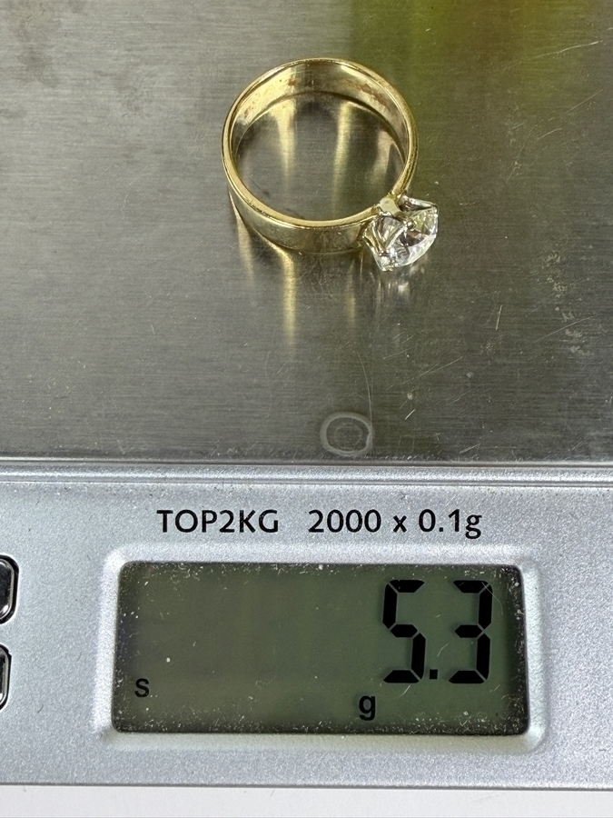14k Gold Diamond Ring With 7.2mm Round Old European Cut Diamond Est. 1.5ct 5.3g Retails $6,000 [Photo 15]