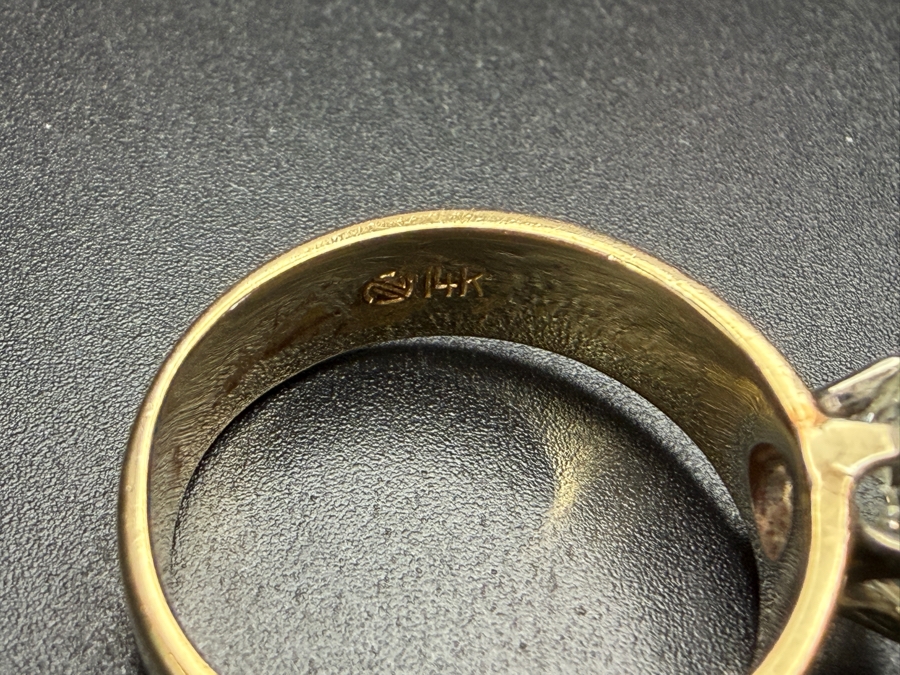 14k Gold Diamond Ring With 7.2mm Round Old European Cut Diamond Est. 1.5ct 5.3g Retails $6,000 [Photo 12]