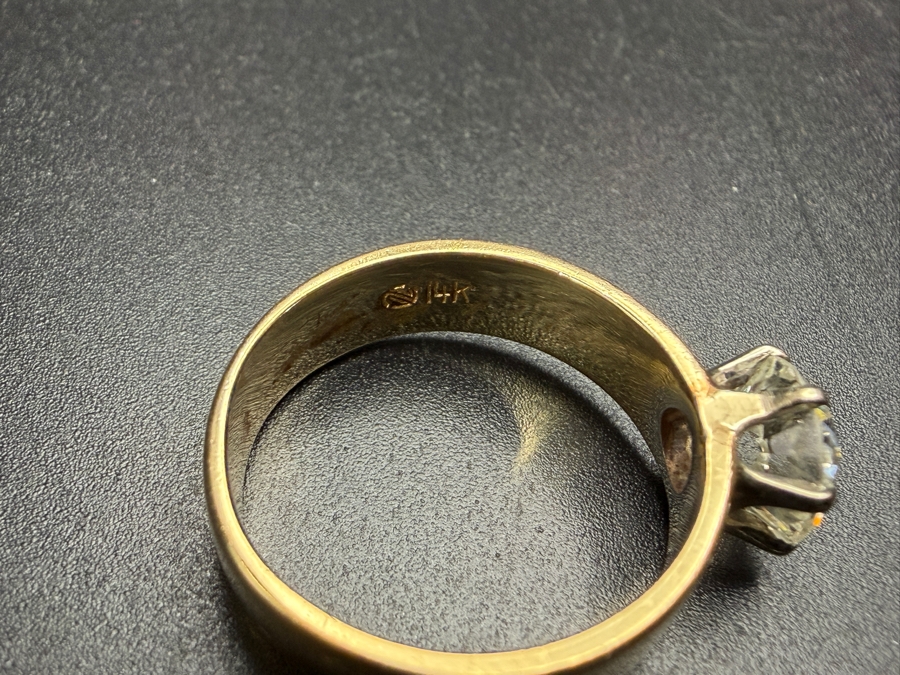 14k Gold Diamond Ring With 7.2mm Round Old European Cut Diamond Est. 1.5ct 5.3g Retails $6,000 [Photo 11]