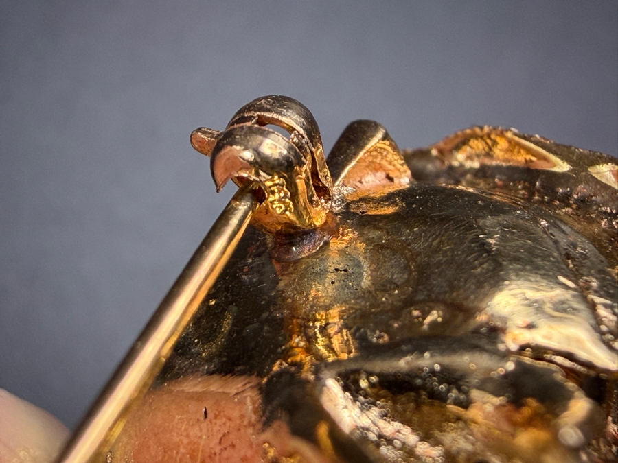 14k Gold Rose Brooch Pin 13.2g ($1,125 Melt Value)  [Photo 8]