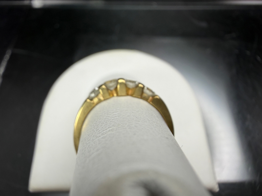 14k Gold Diamond Ring Set With (4) 3.25mm Round Brilliant Diamonds Est. .48cttw Size 6.75 3.1g Retails $1,800 [Photo 5]