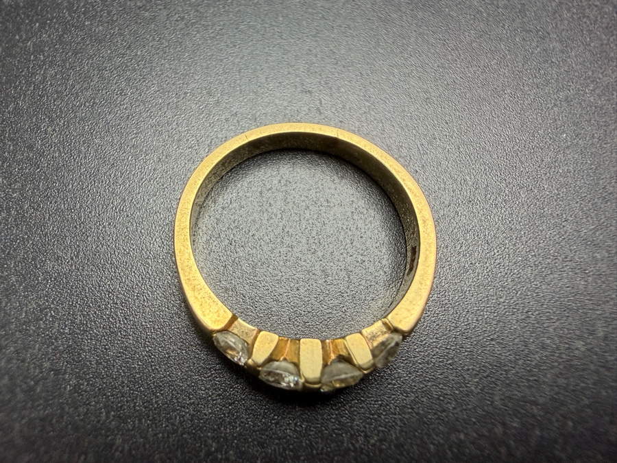 14k Gold Diamond Ring Set With (4) 3.25mm Round Brilliant Diamonds Est. .48cttw Size 6.75 3.1g Retails $1,800 [Photo 6]