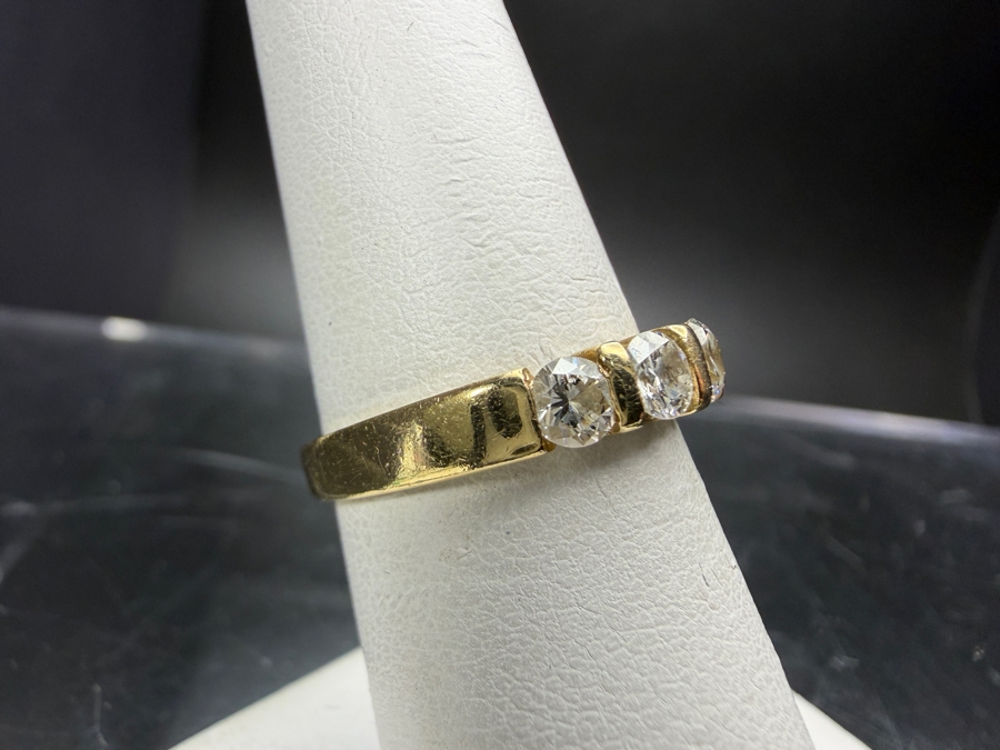14k Gold Diamond Ring Set With (4) 3.25mm Round Brilliant Diamonds Est. .48cttw Size 6.75 3.1g Retails $1,800 [Photo 3]