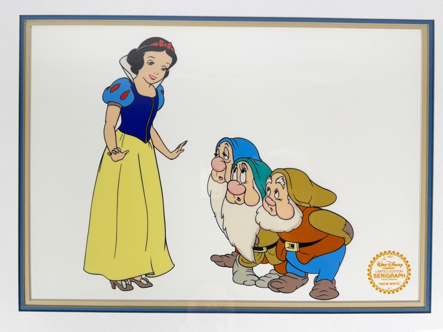 The Walt Disney Company 'Snow White' Limited Edition Serigraph Cel 13 X 9.5 Framed 21 X 17