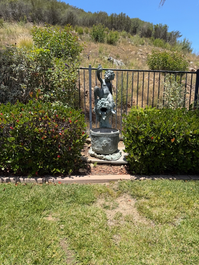 Large Bronze Figural Bacchus Garden Fountain With Wine Barrel 66'H [Photo 3]