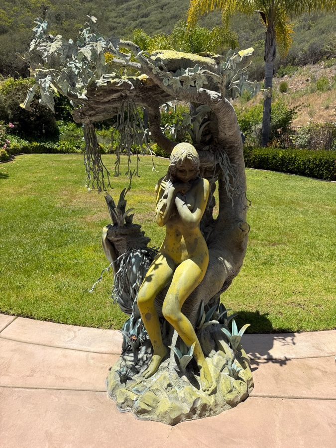 Large Bronze Fountain After Auguste Moreau 76'H