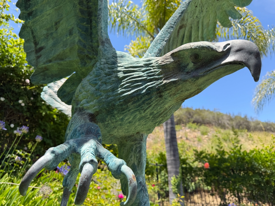 Large Life Size Bronze Eagle Sculpture After Jules Moigniez (1835-1894) 70'H [Photo 9]