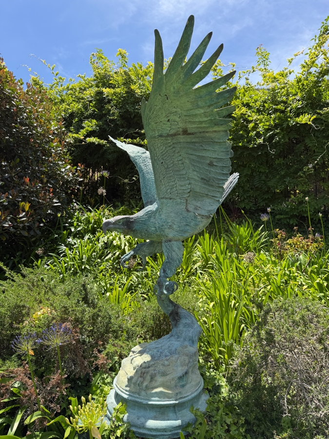 Large Life Size Bronze Eagle Sculpture After Jules Moigniez (1835-1894) 70'H [Photo 4]