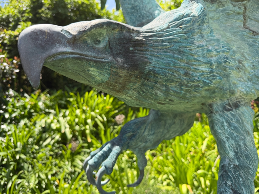 Large Life Size Bronze Eagle Sculpture After Jules Moigniez (1835-1894) 70'H [Photo 19]