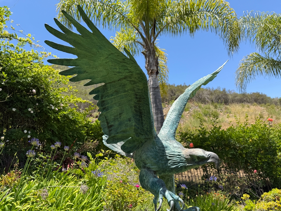 Large Life Size Bronze Eagle Sculpture After Jules Moigniez (1835-1894) 70'H [Photo 17]