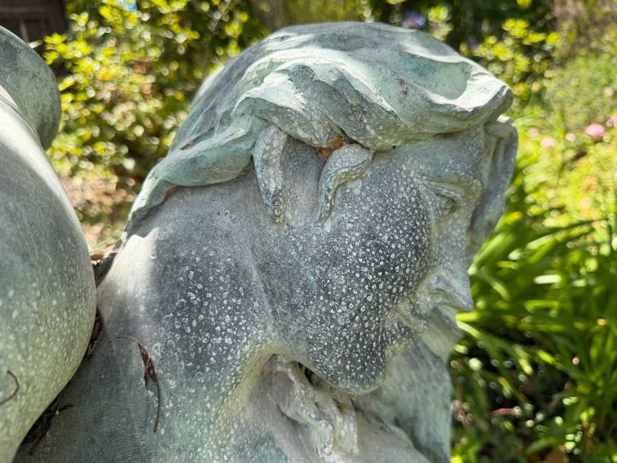 Large Life Size Bronze Garden Fountain Statue Of A Female Figure Pouring Water From A Jug 64'H [Photo 10]
