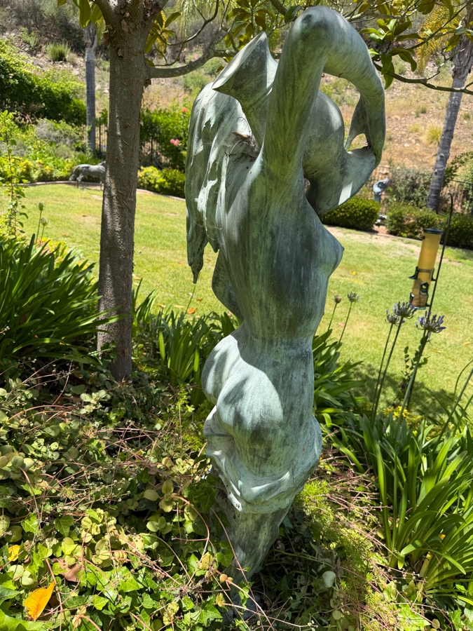 Large Life Size Bronze Garden Fountain Statue Of A Female Figure Pouring Water From A Jug 64'H [Photo 4]