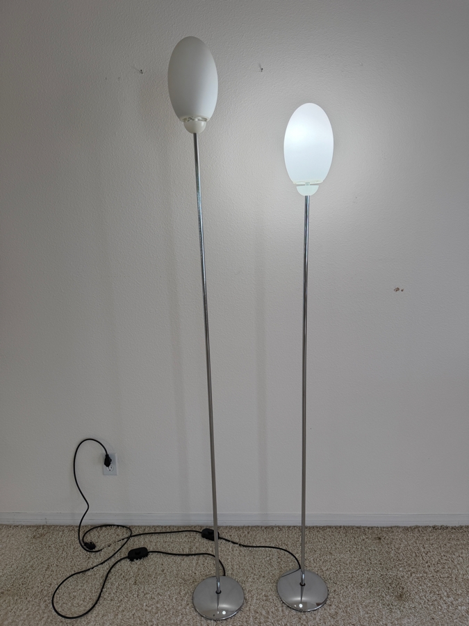 (2) Iconic 'Brera' Floor Lamps Designed By Achille Castiglioni For Flos Made In Italy 76'H & 70'H [Photo 3]