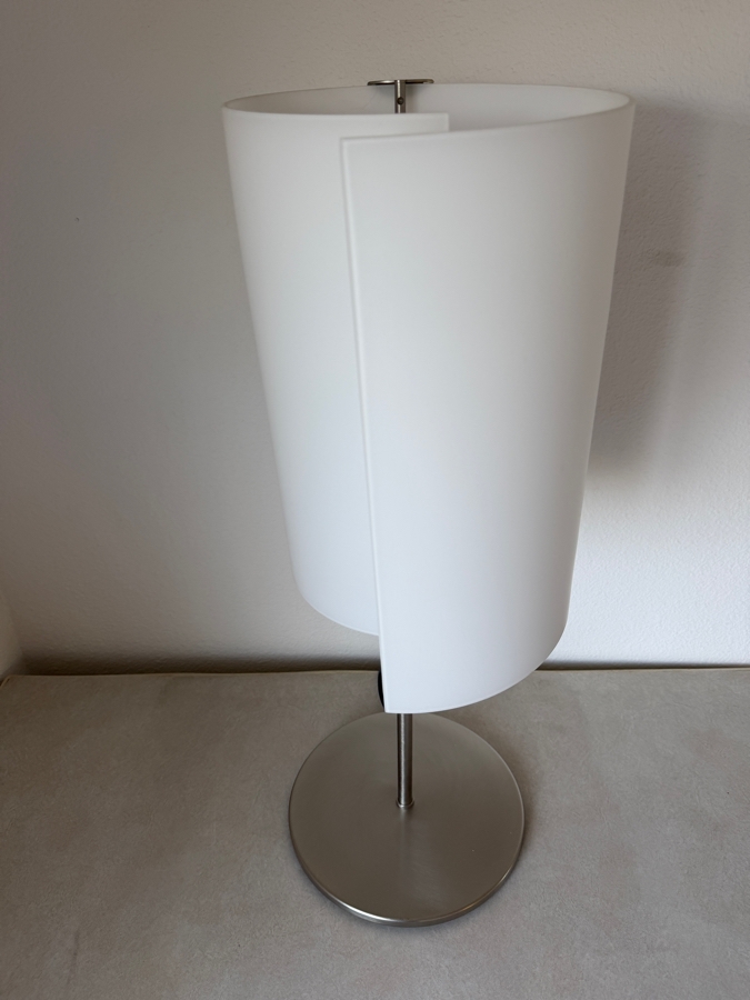 Leucos Diane T1 Modernist Contemporary Table Lamp With Sculpted Hand-Blown Glass Shade Designed By Roberto Pamio Made In Italy 27.5'H Retails $1,400 [Photo 7]