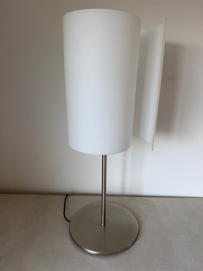 Leucos Diane T1 Modernist Contemporary Table Lamp With Sculpted Hand-Blown Glass Shade Designed By Roberto Pamio Made In Italy 27.5'H Retails $1,400 [Photo 3]