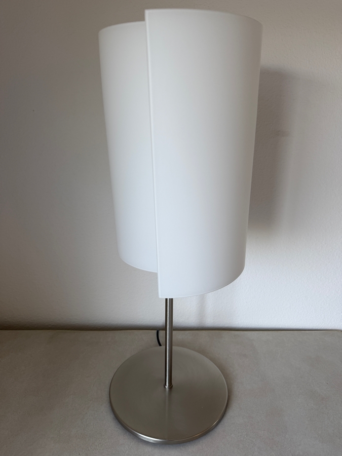 Leucos Diane T1 Modernist Contemporary Table Lamp With Sculpted Hand-Blown Glass Shade Designed By Roberto Pamio Made In Italy 27.5'H Retails $1,400 [Photo 6]