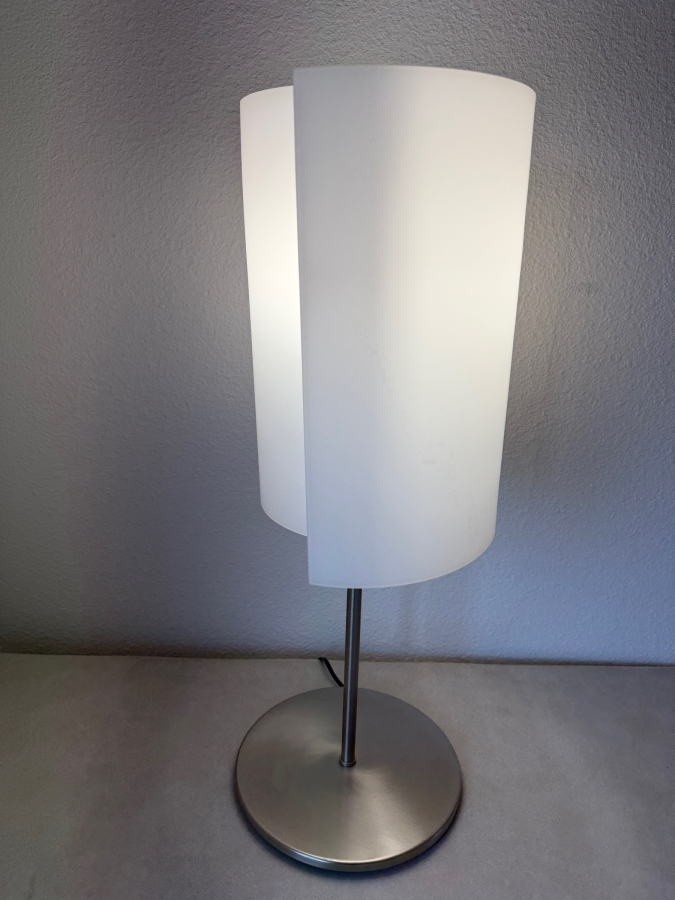 Leucos Diane T1 Modernist Contemporary Table Lamp With Sculpted Hand-Blown Glass Shade Designed By Roberto Pamio Made In Italy 27.5'H Retails $1,400 [Photo 2]