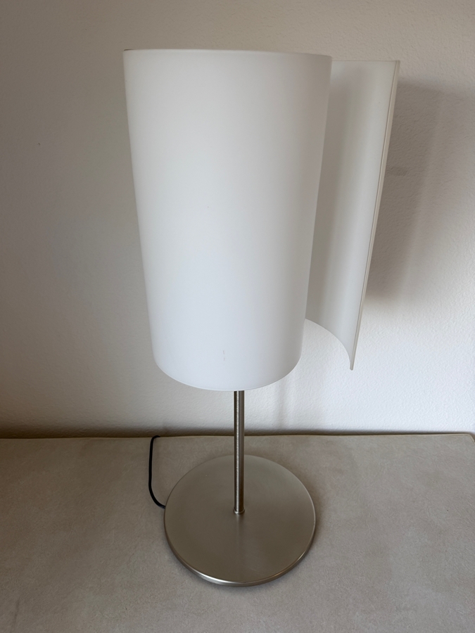 Leucos Diane T1 Modernist Contemporary Table Lamp With Sculpted Hand-Blown Glass Shade Designed By Roberto Pamio Made In Italy 27.5'H Retails $1,400 [Photo 4]