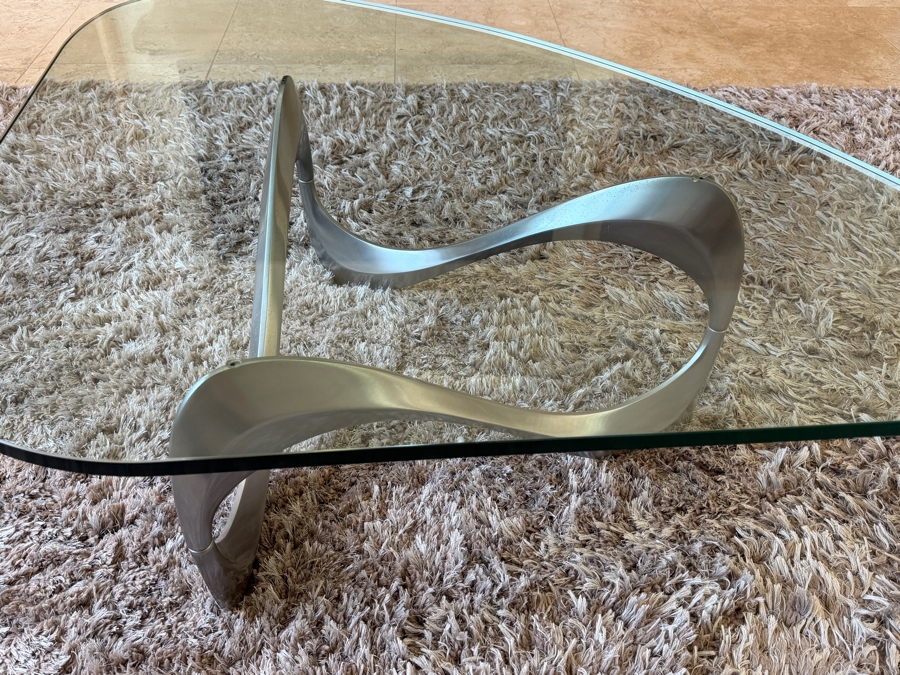 Mid-Century Modern 'Snake' Coffee Table Designed By Knut Hesterberg For Ronald Schmitt Featuring A Sculptural Cast Aluminum 40W X 46D X 15H [Photo 2]