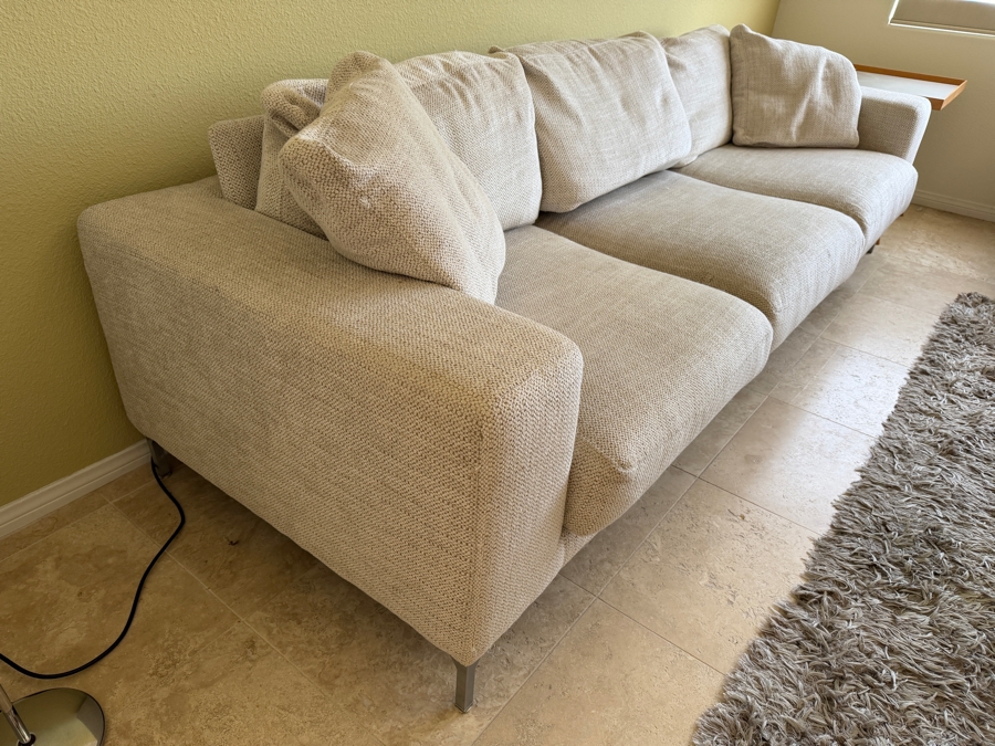 Modern Upholstered Sofa With Stainless Steel Feet 106W X 36D X 30H [Photo 3]