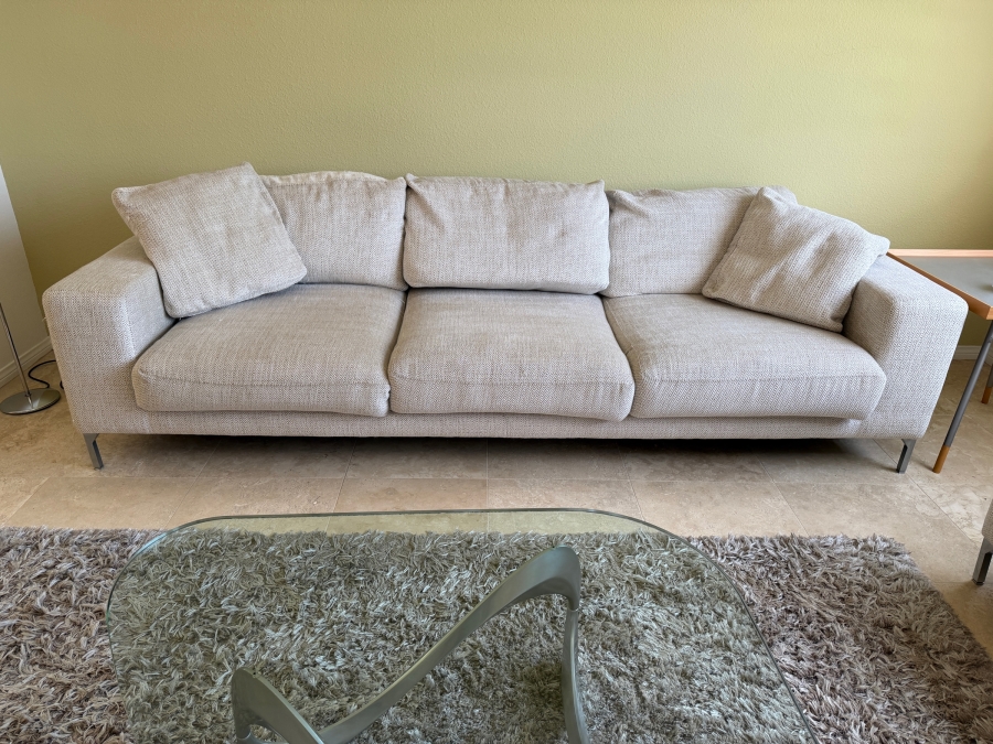 Modern Upholstered Sofa With Stainless Steel Feet 106W X 36D X 30H