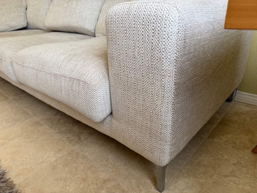 Modern Upholstered Sofa With Stainless Steel Feet 106W X 36D X 30H [Photo 5]